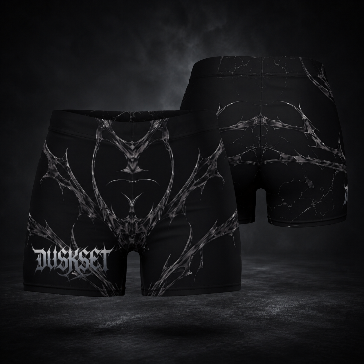 DUSKSET Women’s Nightform Shorts — styled product shot