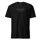 DUSKSET Unisex After Dark T-Shirt — back view with graphic print
