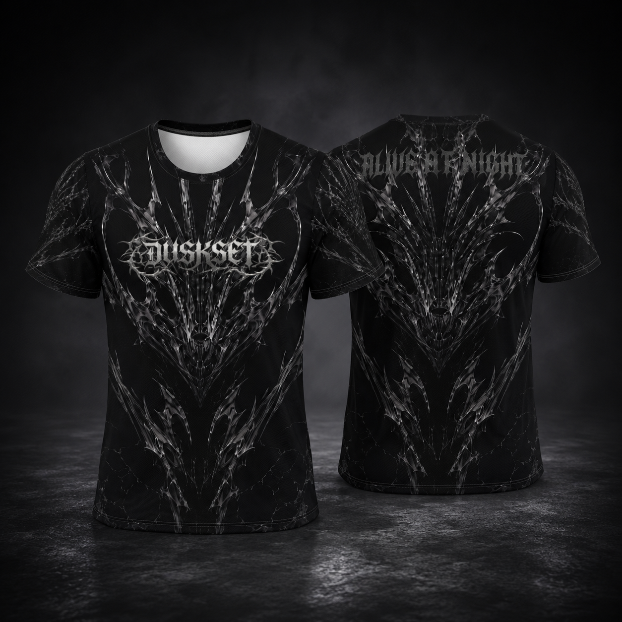 DUSKSET Men’s Nightform Athletic Tee — front, styled product shot