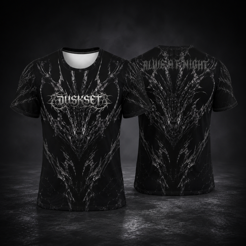 DUSKSET Men’s Nightform Athletic Tee — front, styled product shot