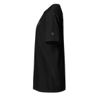 DUSKSET Unisex After Dark T-Shirt — side view, sleeve print