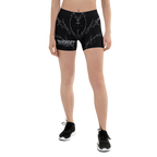 DUSKSET Women’s Nightform Shorts worn by model — front