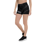 DUSKSET Women’s Nightform Shorts worn by model — side angle
