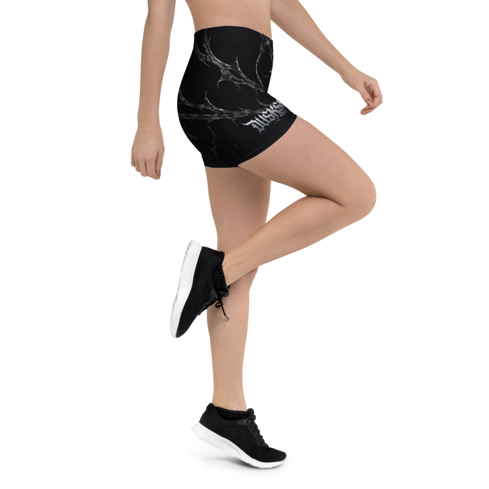 DUSKSET Women’s Nightform Shorts worn by model — action pose