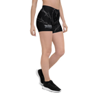 DUSKSET Women’s Nightform Shorts worn by model — side