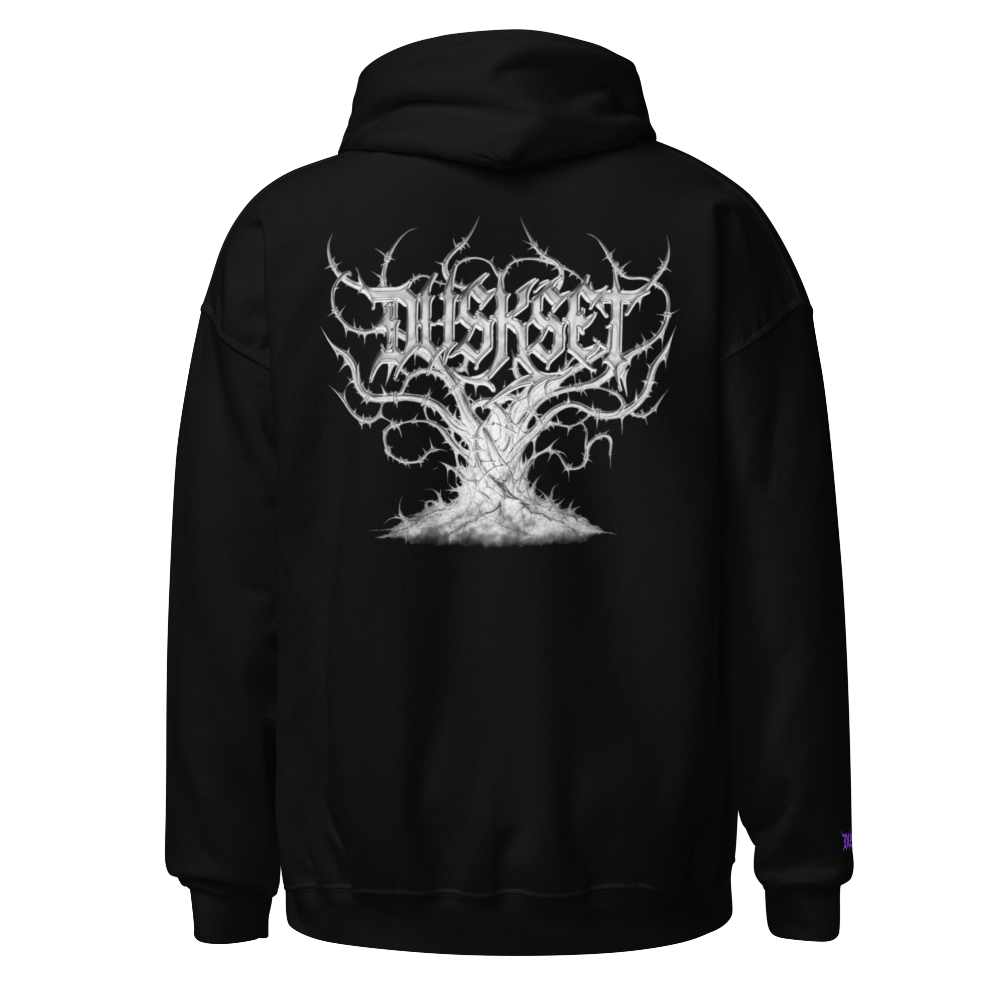 DUSKSET Unisex After Dark Graphic Hoodie — back view with graphic print