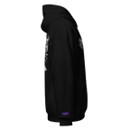 DUSKSET Unisex After Dark Graphic Hoodie — side view, sleeve detail